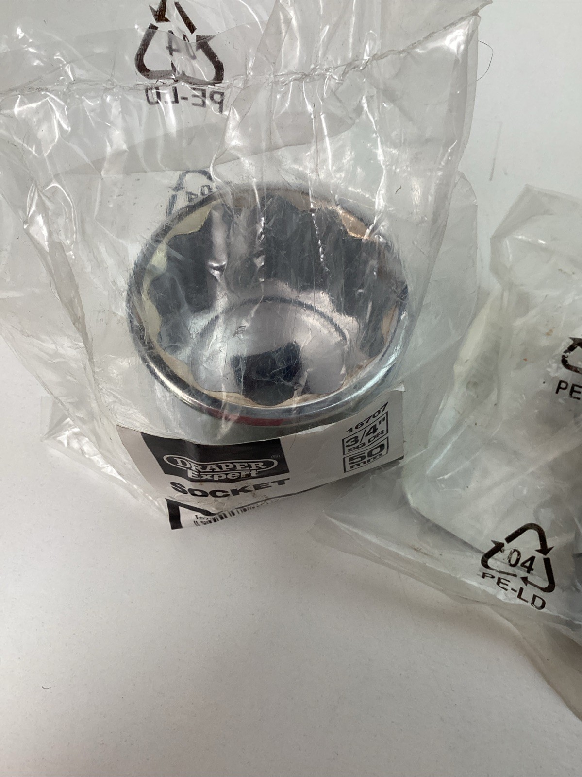 Draper Expert Chrome 3/4” Drive 12 Point 50mm Socket & 3/4” 100mm Extention Bar