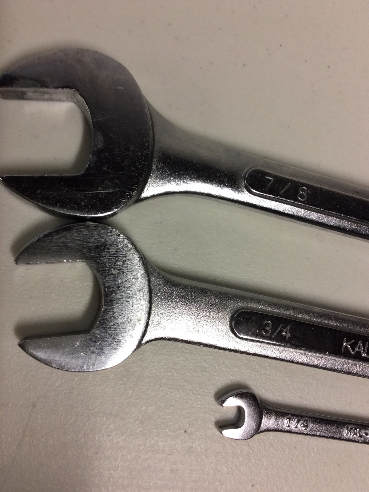 KAL Tools Double Open End Wrenches 3PC 4037 3/4″ x 13/16” 4043 7/8” x 15/16” 1/4
