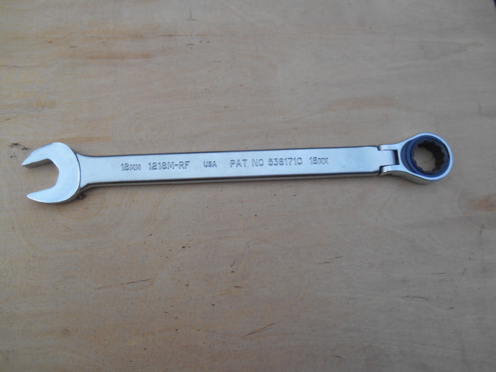 PROTO 1218M-RF RATCHET WRENCH FLEX HEAD ANTI-SLIP DESIGN 18MM USA MADE TOOL, New