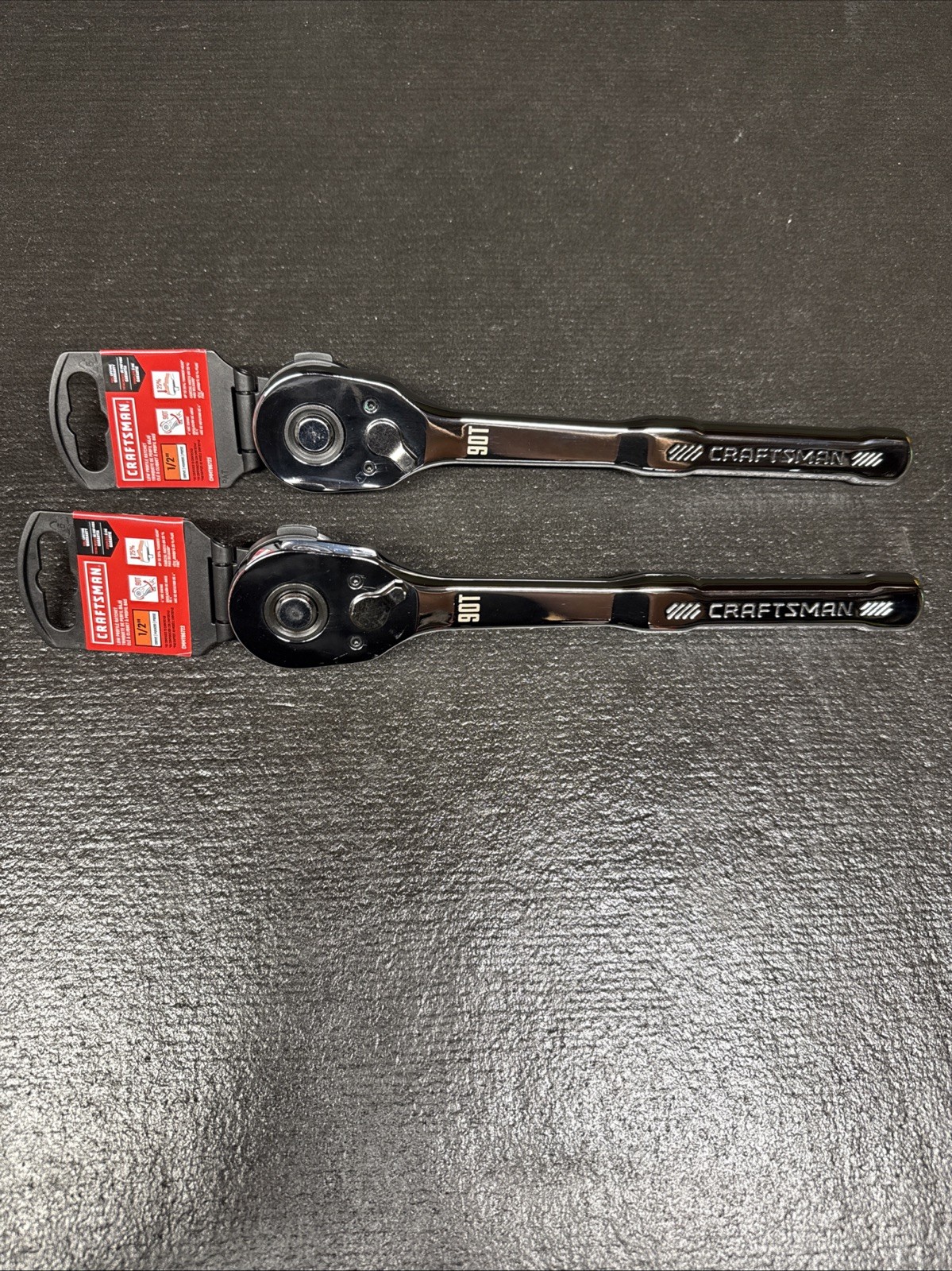 LOT OF 2 NEW Craftsman 90-Tooth (90T) Low Pro 1/2 in. Ratchets #CMMT86723