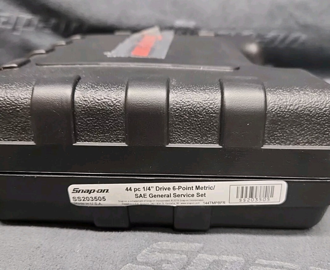 Snap-on 144tmpbfr 44 pc 1/4” drive 6 pt metric sae general service foam set New!
