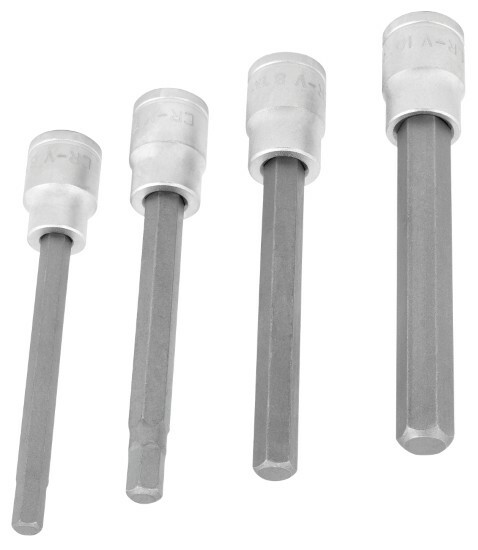 W86022 Metric mm – BRAKE CALIPER Hex Bit Set – Long Shank – 4 Pieces