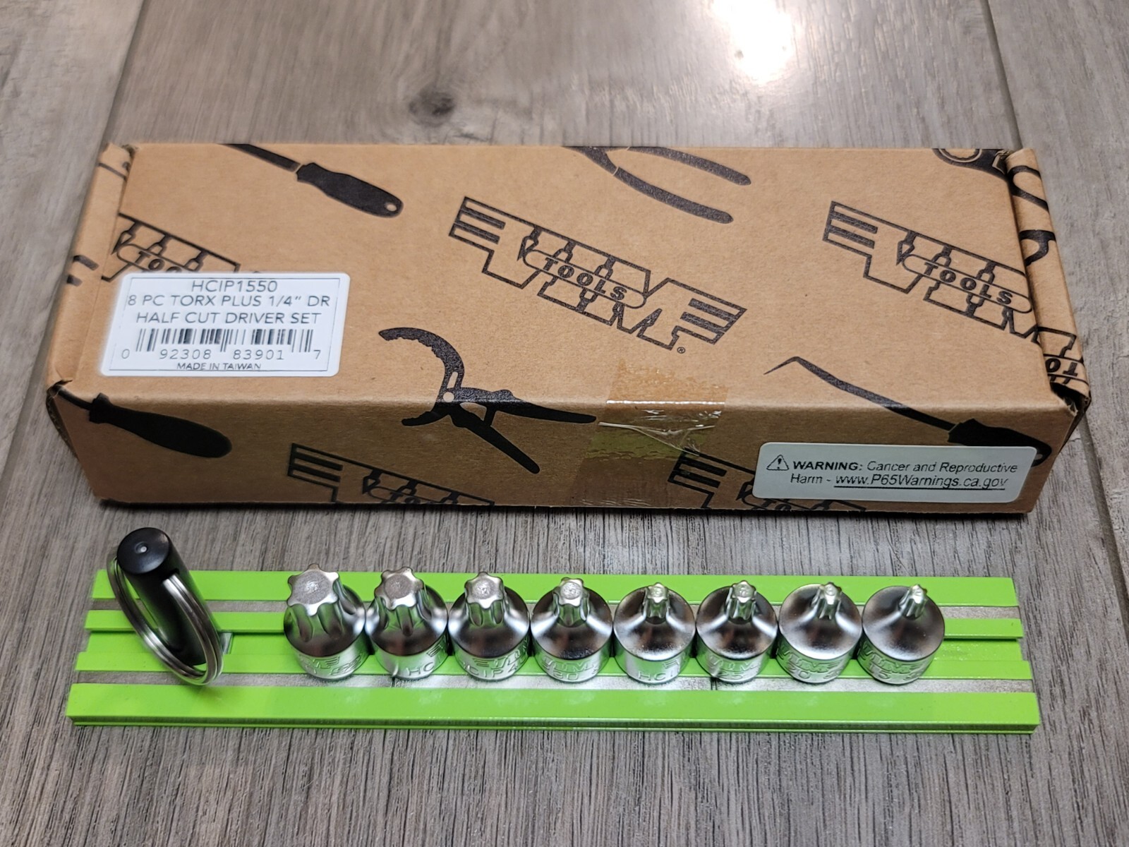 VIM 1/4″ dr 8pc Half-Cut Stubby Torx Plus Bit Driver Socket Set+Magrail HCIP1550
