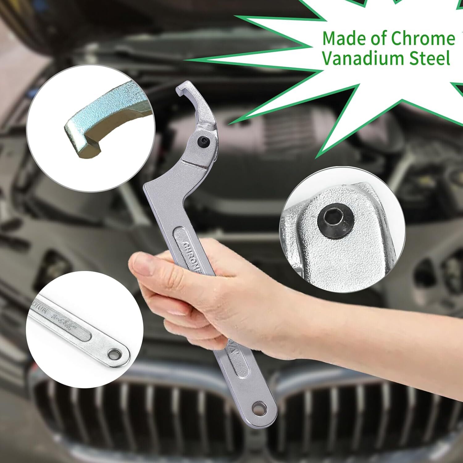 8Pack Adjustable Hook C Pin Spanner Wrench Tool Set Nut Wrench 3/4″ to 6-1/10″