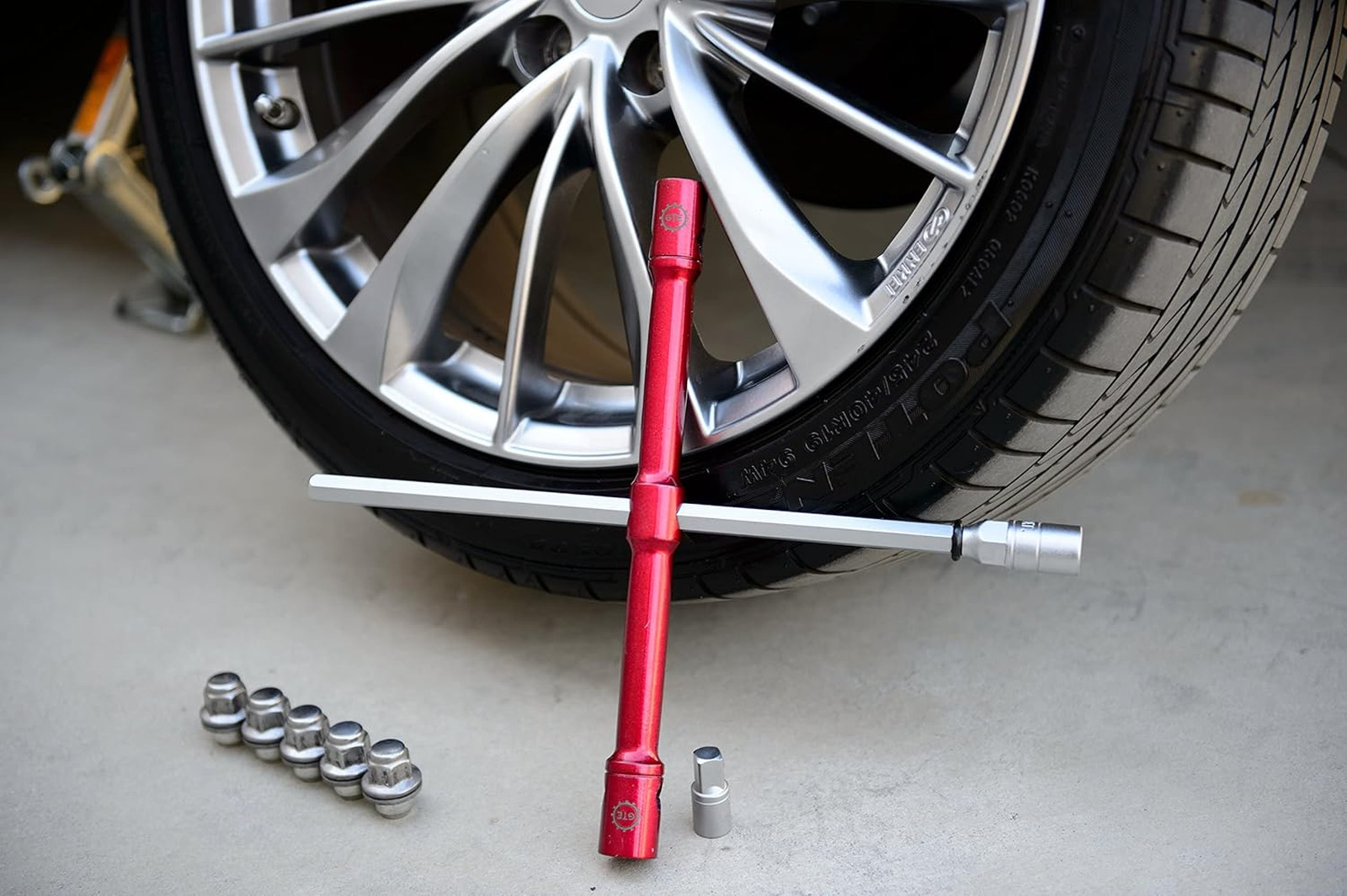 Universal Lug Wrench Set 26 Inch Compact Tire Iron with Extra Torque, Standard