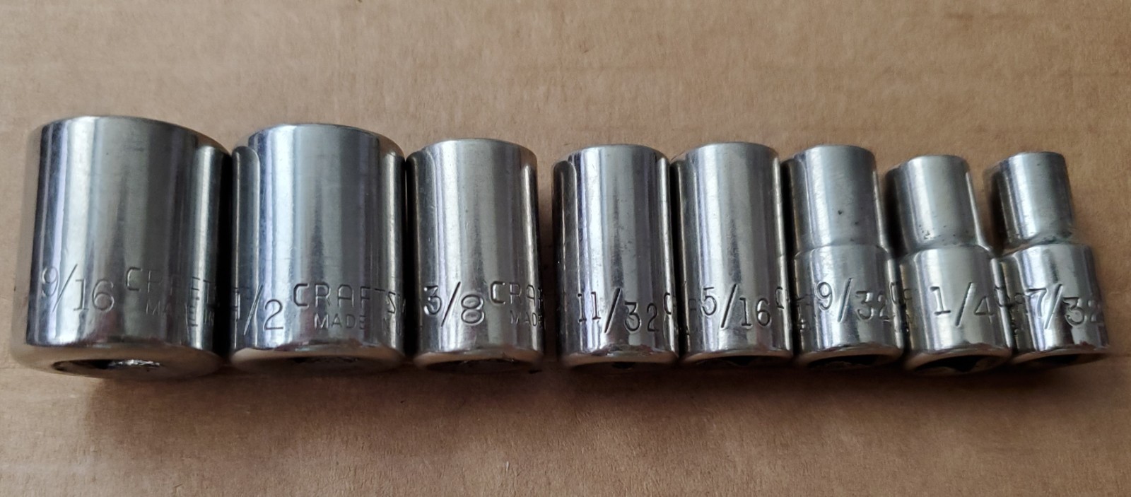 Craftsman 1/4” Drive SAE & Metric 6-Point Sockets 43492 – 43480, 43501 – 43514