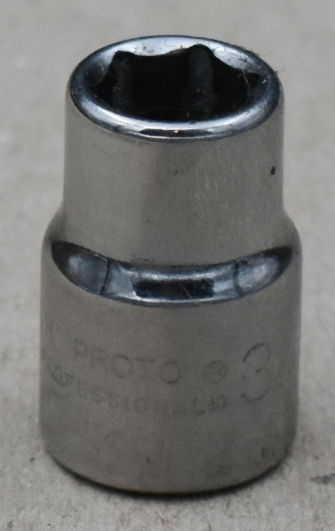 PROTO PROFESSIONAL 5212H, 3/8″ SAE, 3/8″ DRIVE, 6-POINT, CHROME SOCKET