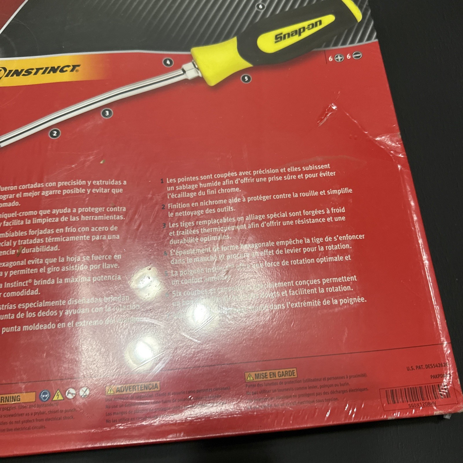 SNAP ON TOOLS USA SGDX120BHV 12pc HI-VIZ YELLOW Soft Grip Combo Screwdriver Set+