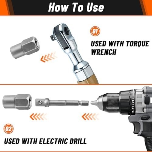 Bolt Extractor Kit, 14PCS Easy Out Stripped Lug Nut Removal Set with 3/8-Inch…