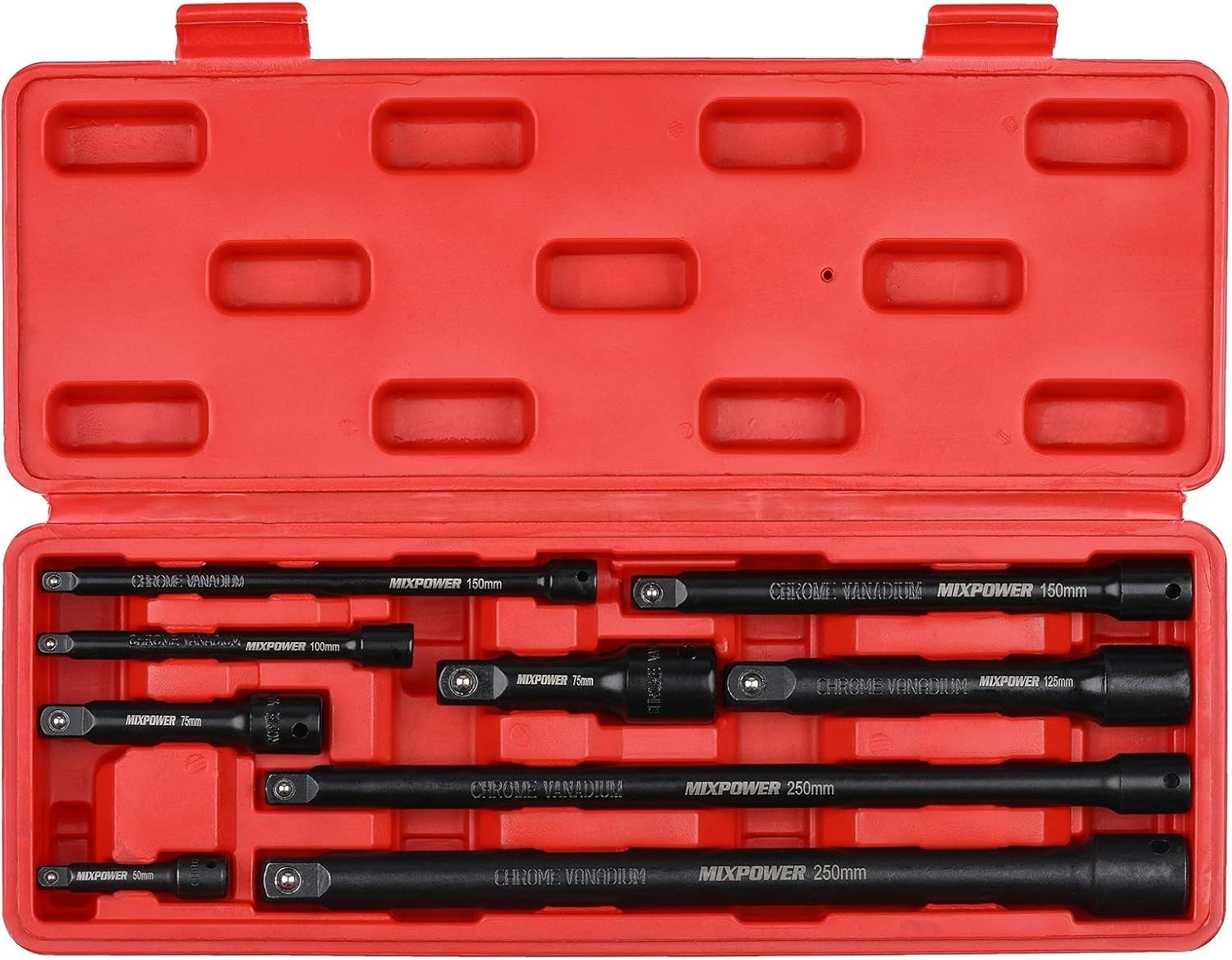 Durable Extension Bar Set for 1/4, 3/8, and 1/2 Drive with Locking System