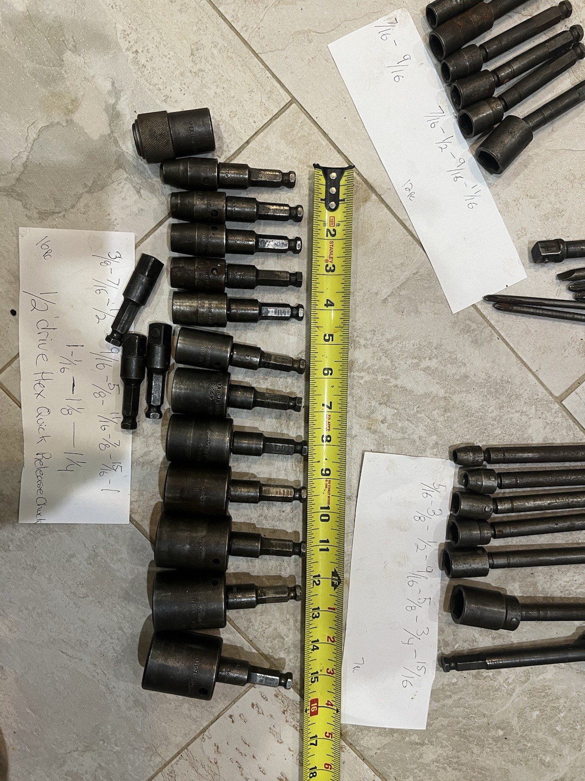 APEX, Cornwall Hex Power Drive Impact U-joint Socket Sets for Hex Quick Connect
