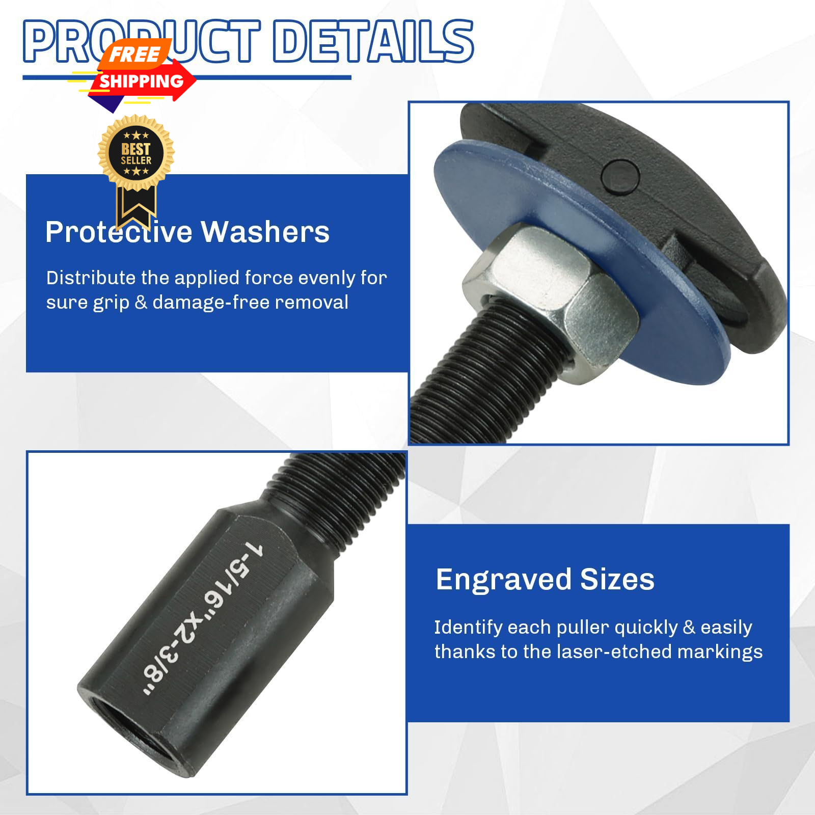 weyleity Rear Axle Bearing Remover Puller Slide Hammer Set
