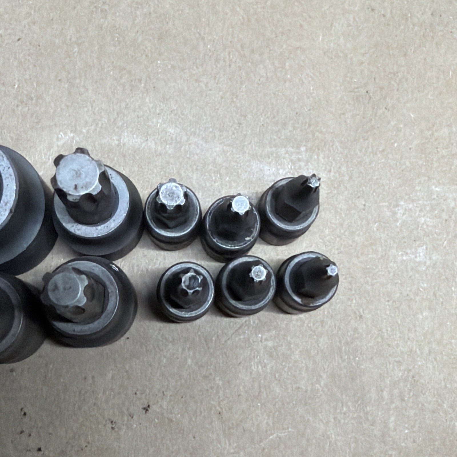 OTC Torx Plus Bit Sockets Lot of 10 TP(70,60,55,50,45,30,25,20,15,10,8) Used Lot
