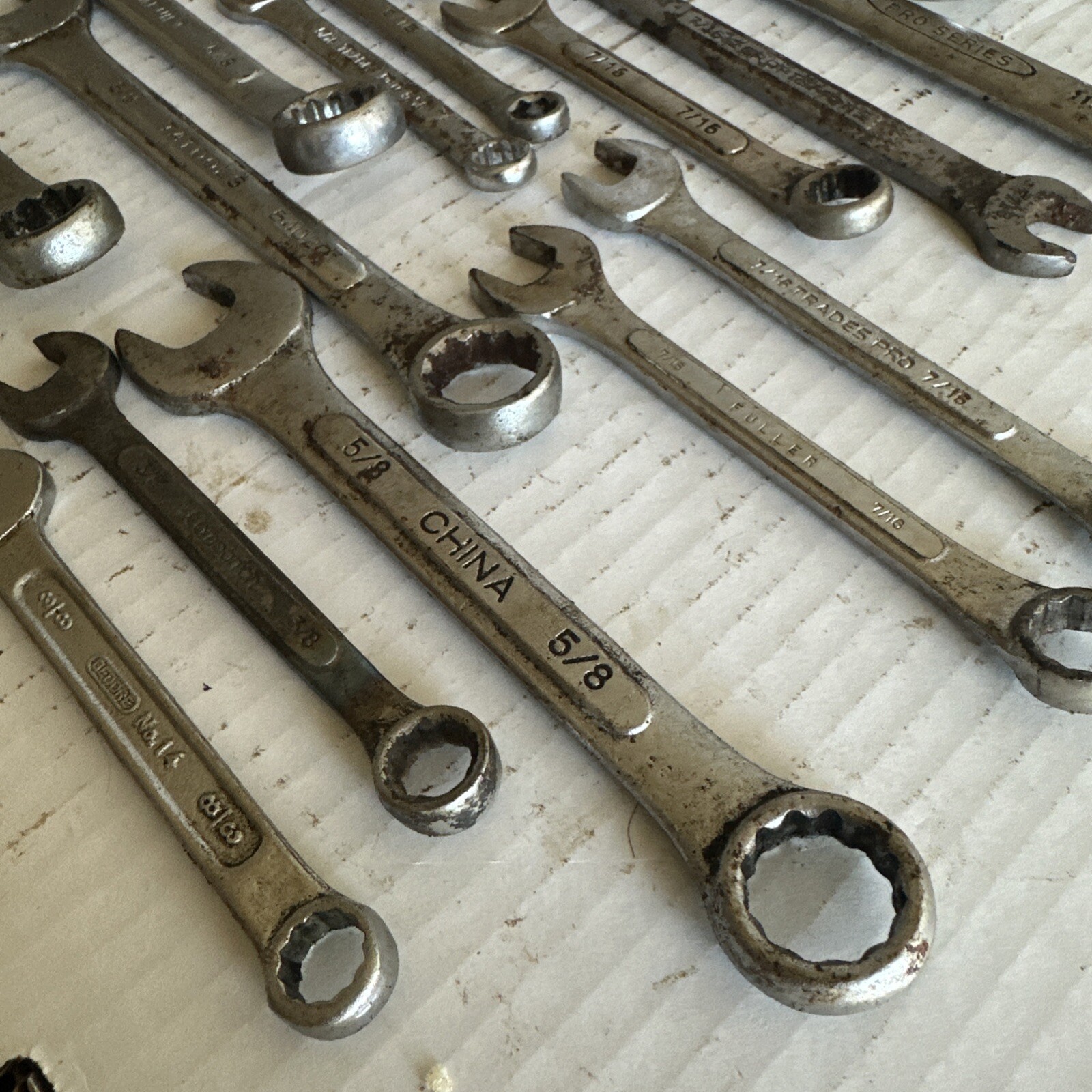 24 combination wrenches standard OPEN / BOXED ends DOUBLES Tatools Durabuilt vgc