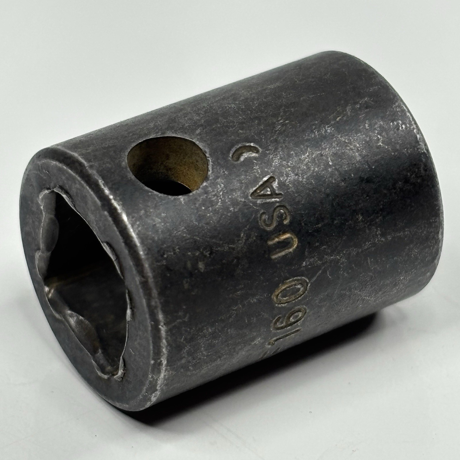 Snap On IMF160 3/8 Dr 6Pt SAE 1/2 Flank Dr Shallow Impact Socket USA VTG 1991
