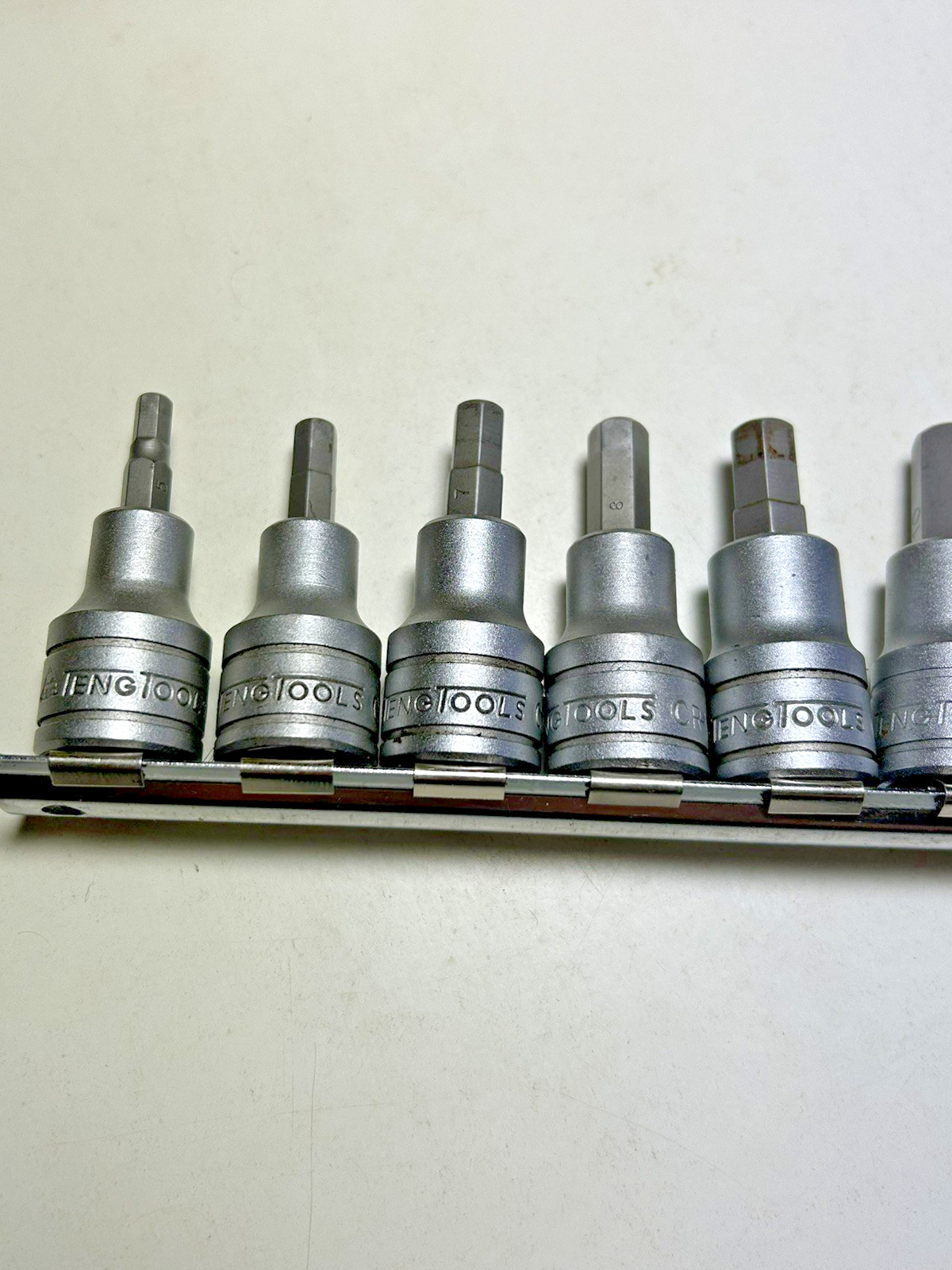 TENG TOOLS 1/2″ HEX ALLEN KEY BIT SOCKET SET 5mm – 17mm ON SOCKET RAIL
