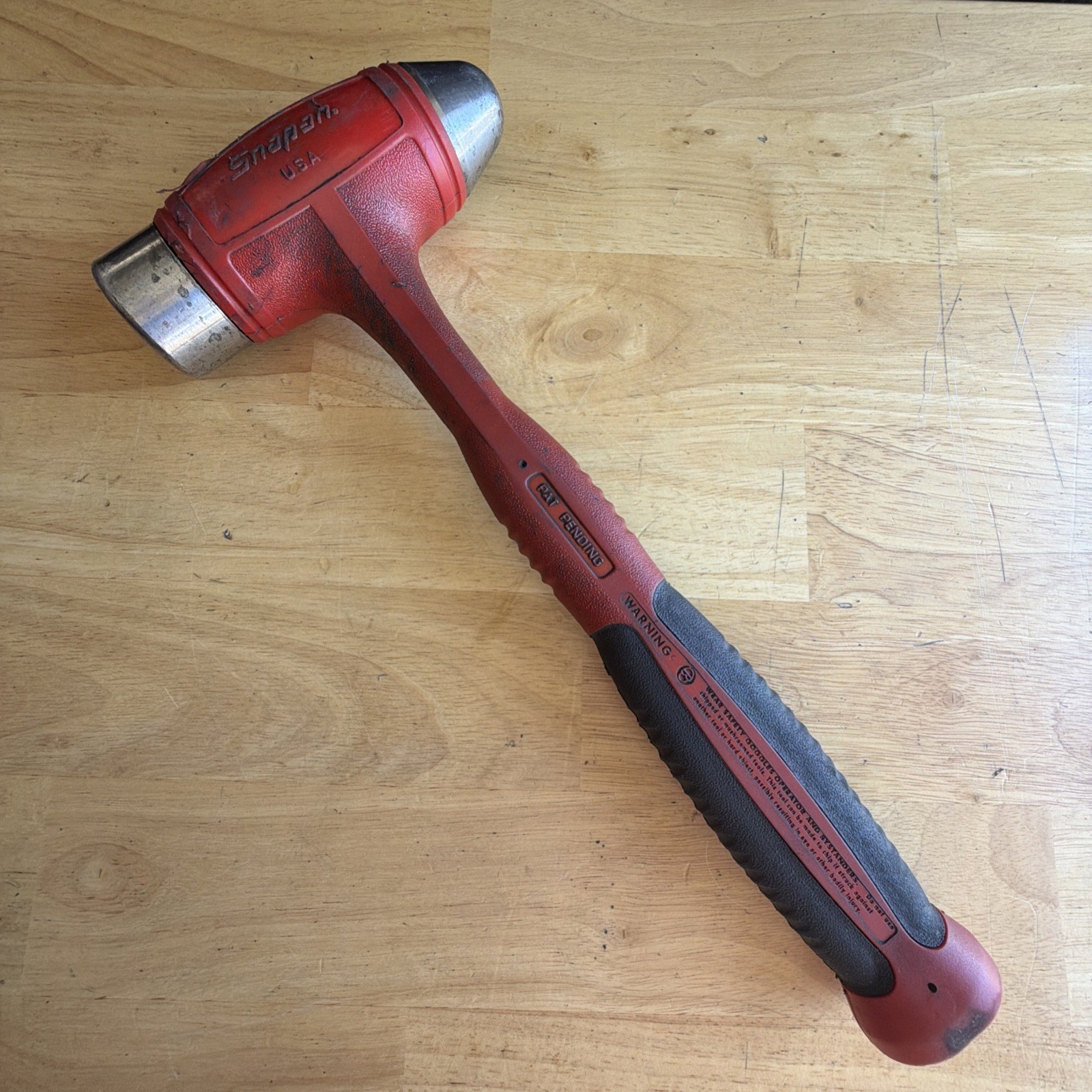 Snap On Tools 32 oz Ball Peen Dead Blow Hammer Red HBBD32 Made in USA