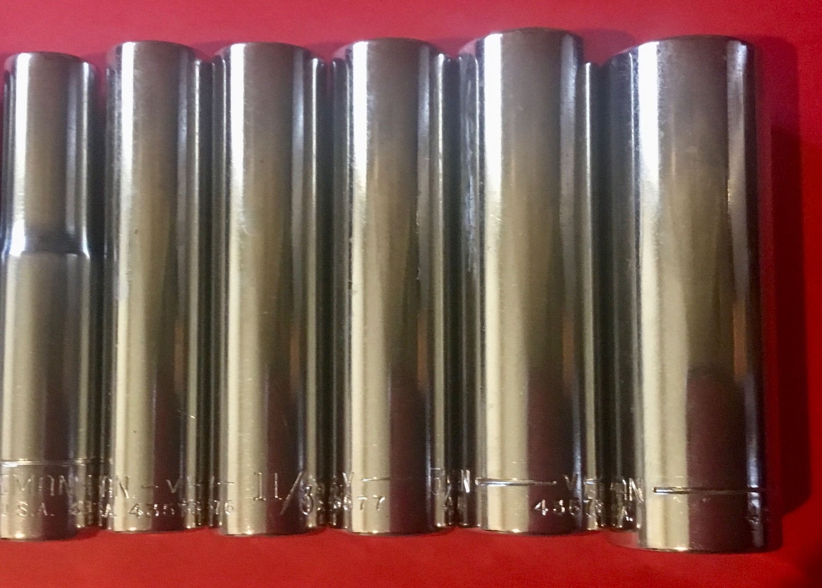 Craftsman -V- Series 1/4” Drive 6 Point SAE Deep Socket Set 9 Pieces USA