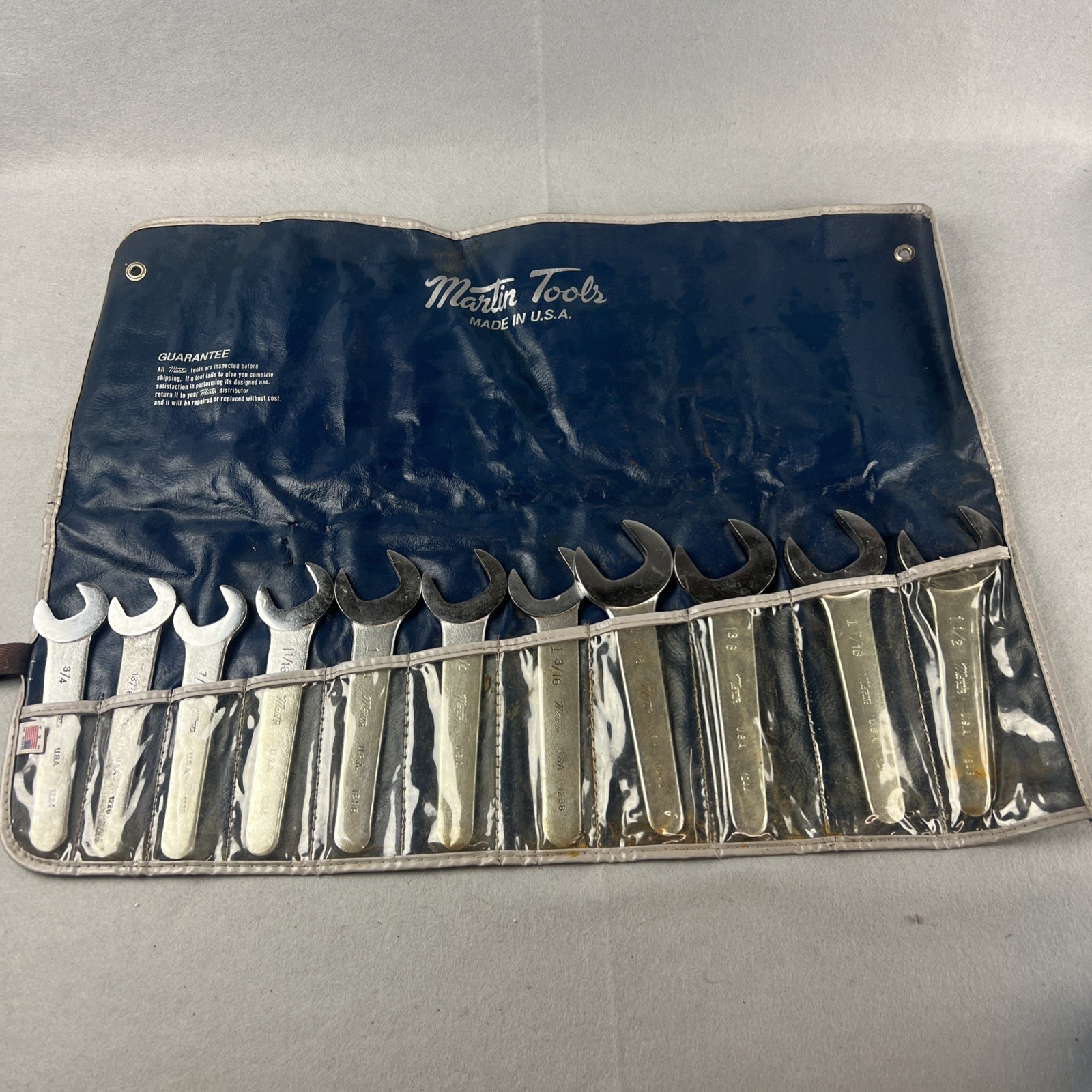 Martin SW11K 11 Piece Angle Wrench Set 30 Degree Thin Pattern USA Made