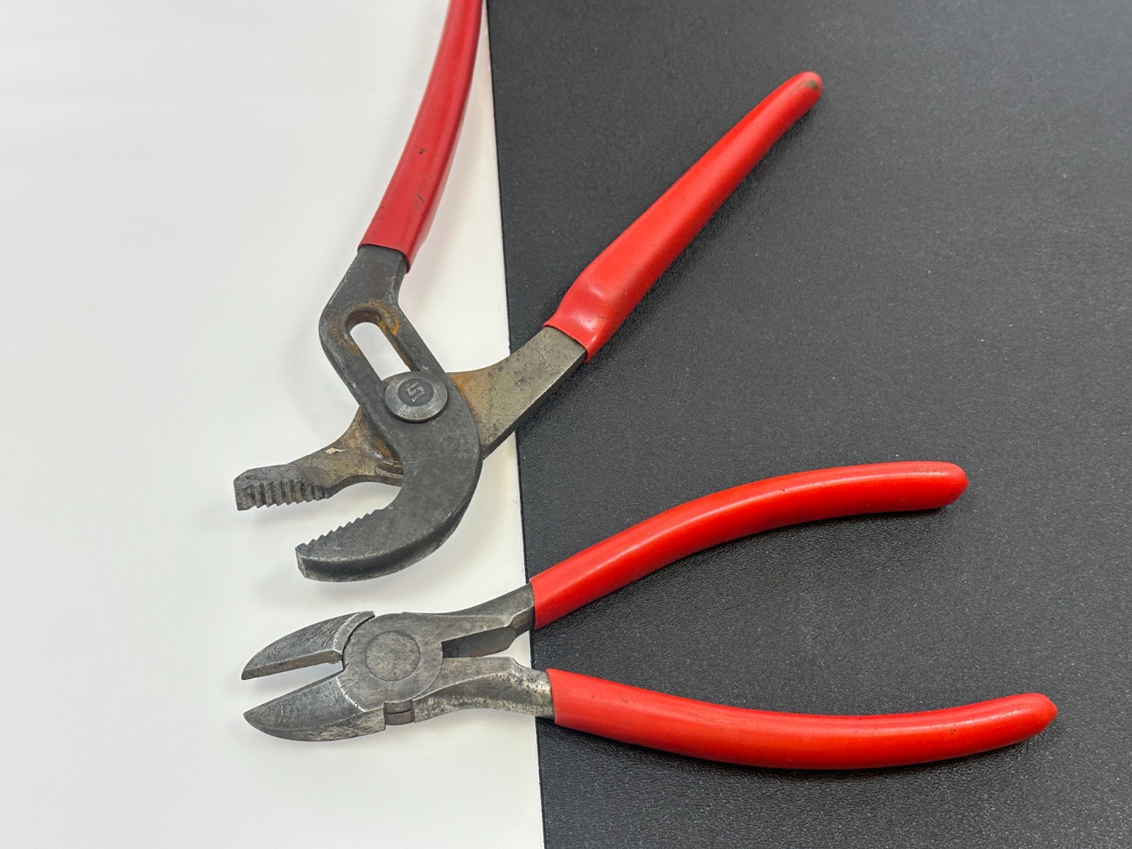 🇺🇸 Snap-On Tools USA 2pc Pliers Set Lot 91CP Slip-Joint 87ACP Diagonal Cutter