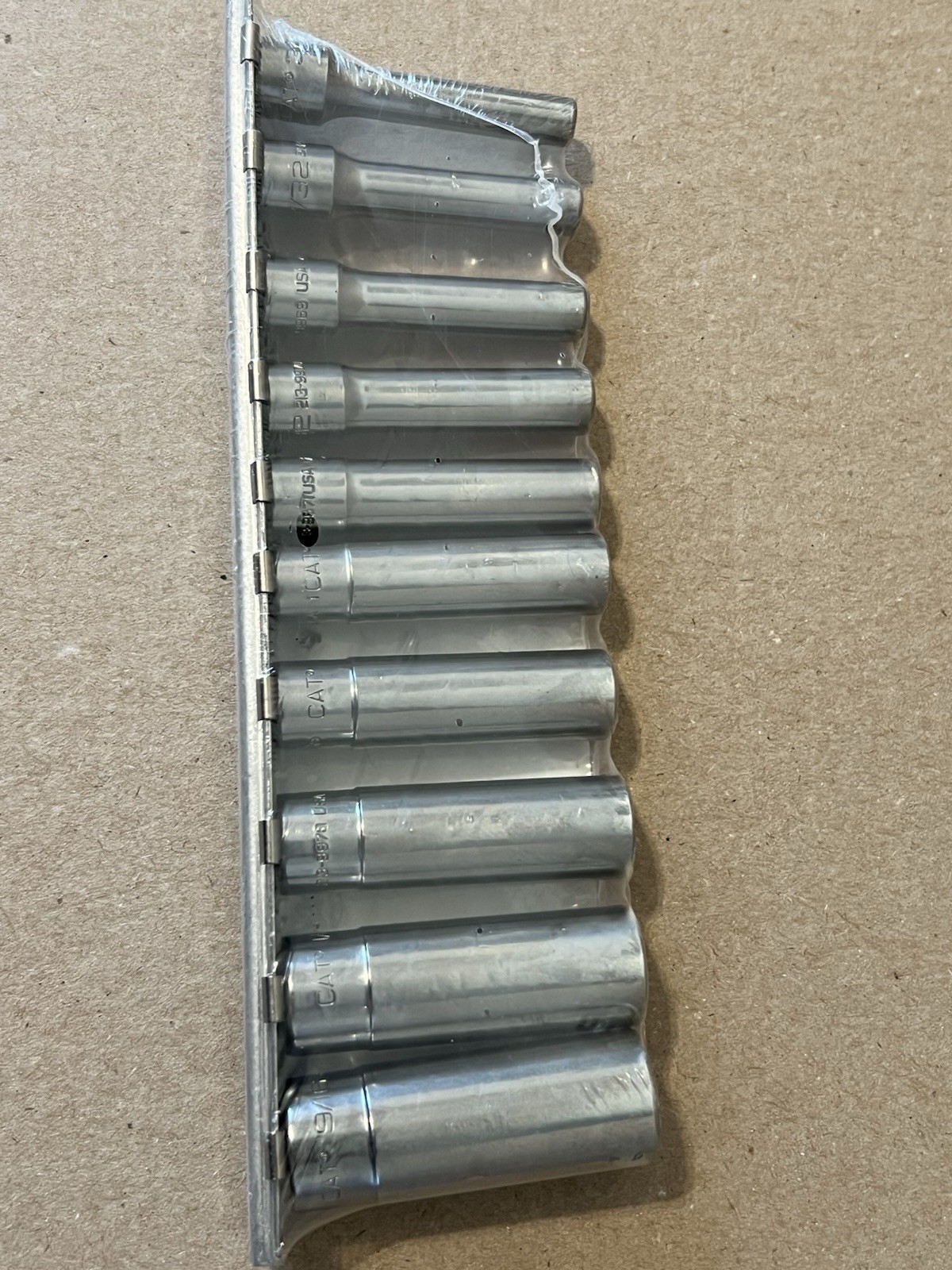 CAT/ Snap-On USA 1/4” Drive Deep Chrome 10 Piece SAE 6 Point 3/16”-9/16”