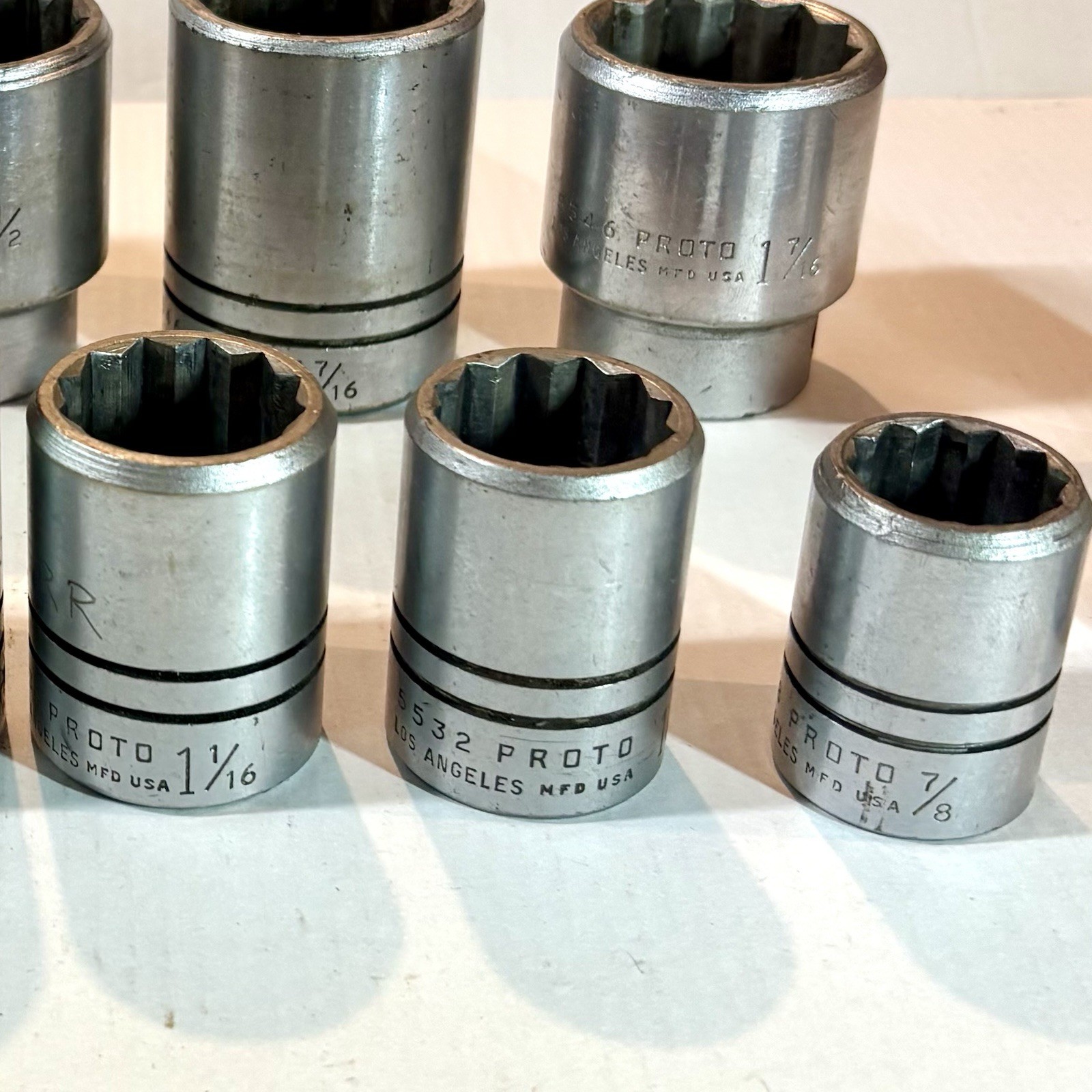Proto 3/4” Drive 17 Piece Set Sockets Ratchet Extensions Adapters
