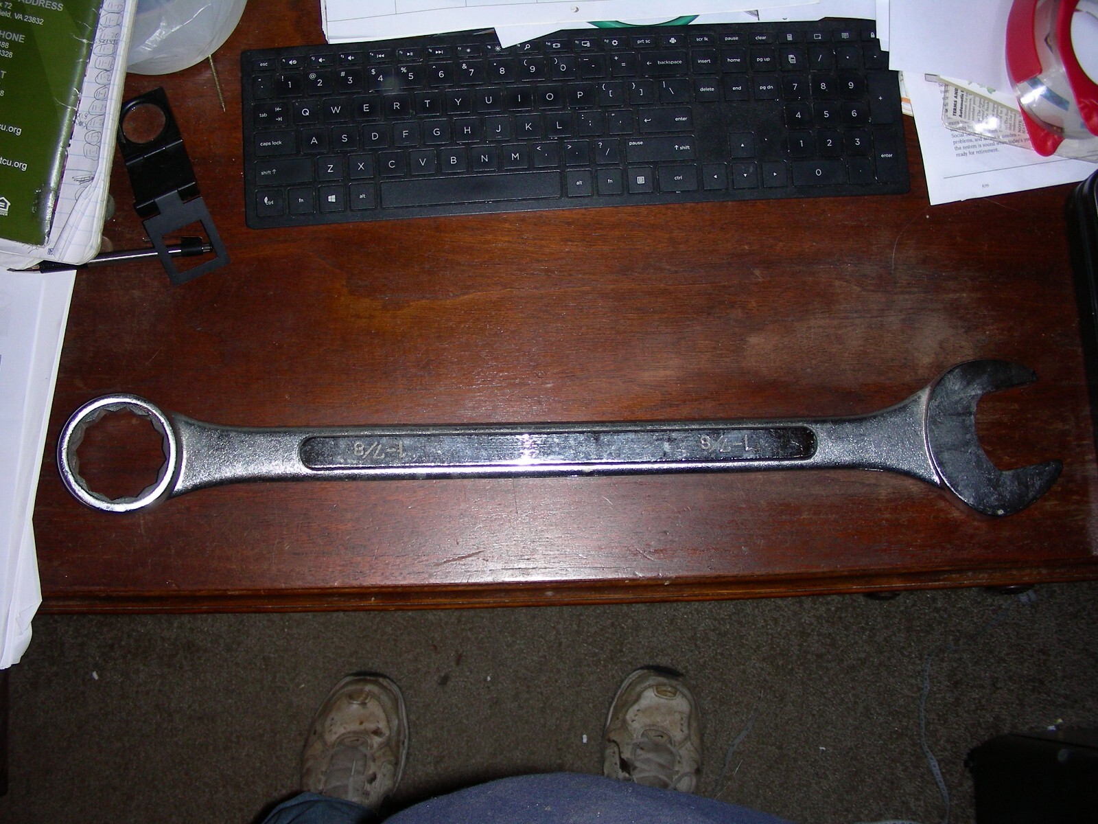 1 7/8 inch comb open end 12 point box end wrench-Forged Alloy Steel-23 1/2 in