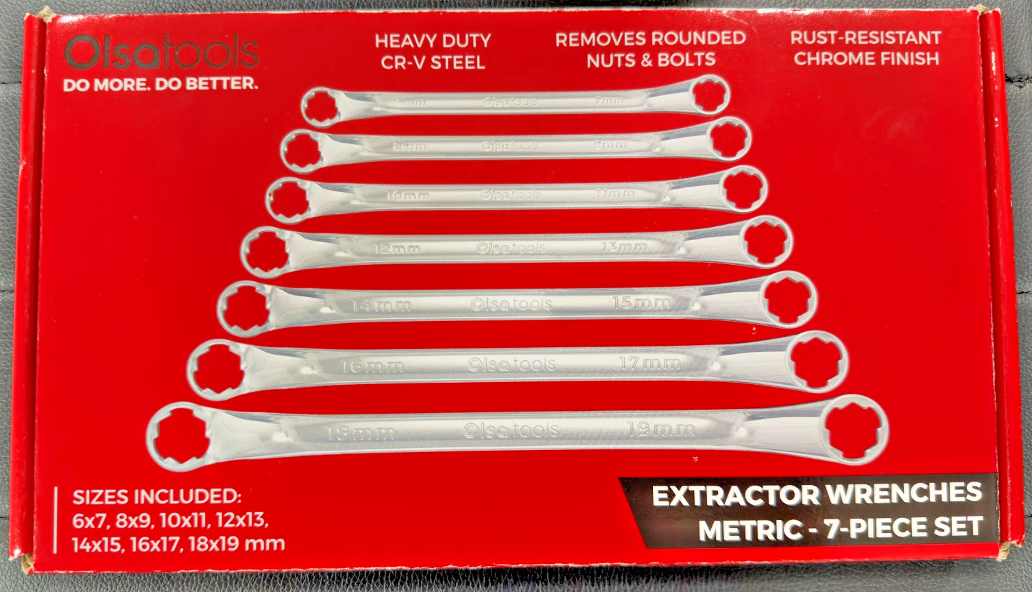 OLSATOOLS Bolt Extractor Offset Wrench Set – 7pc 1311