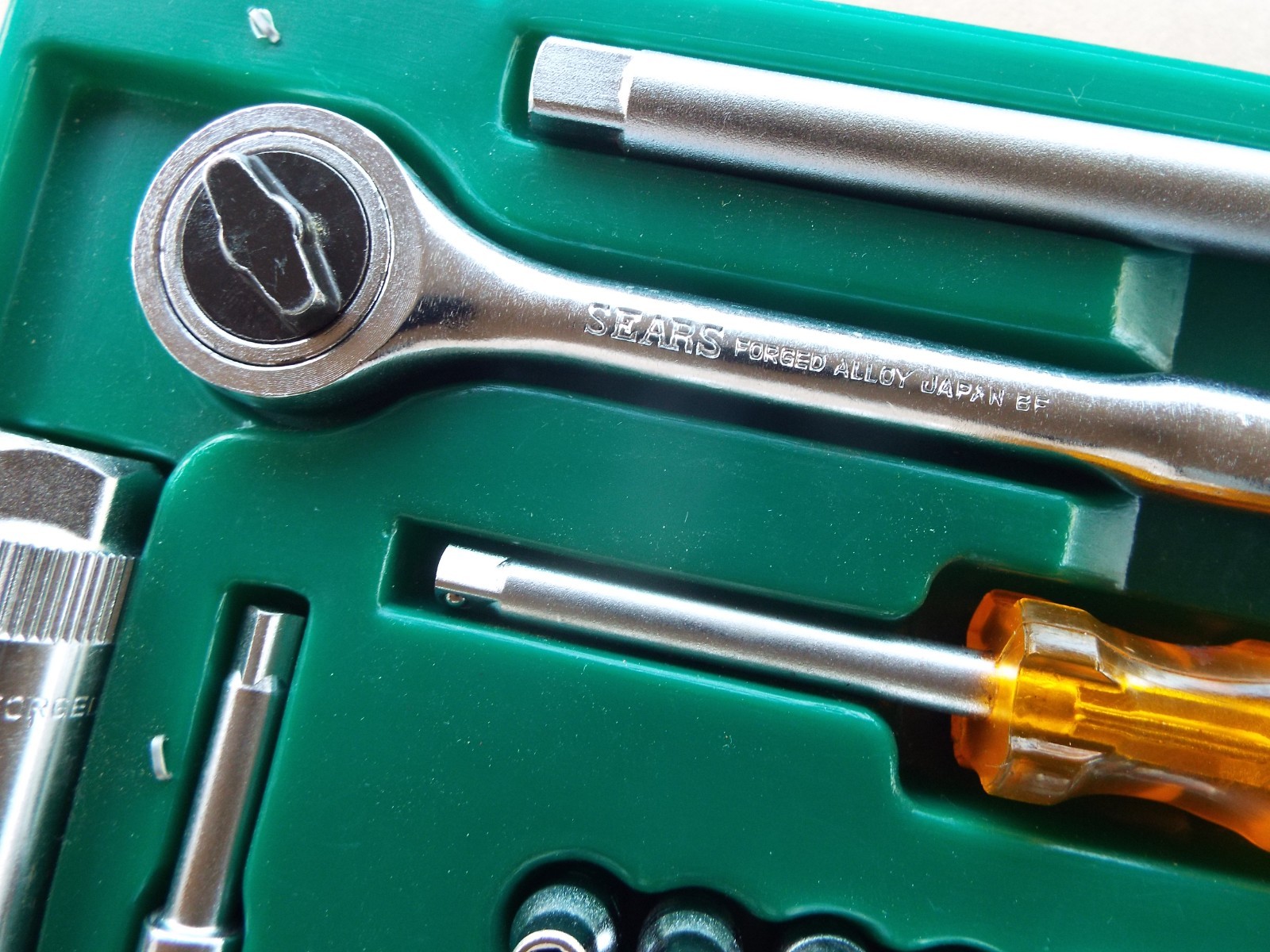 Vintage SEARS 9-4374 Metric Socket/Wrench 22 Pc Set 1/4,3/8 Dr Sears Tools Japan