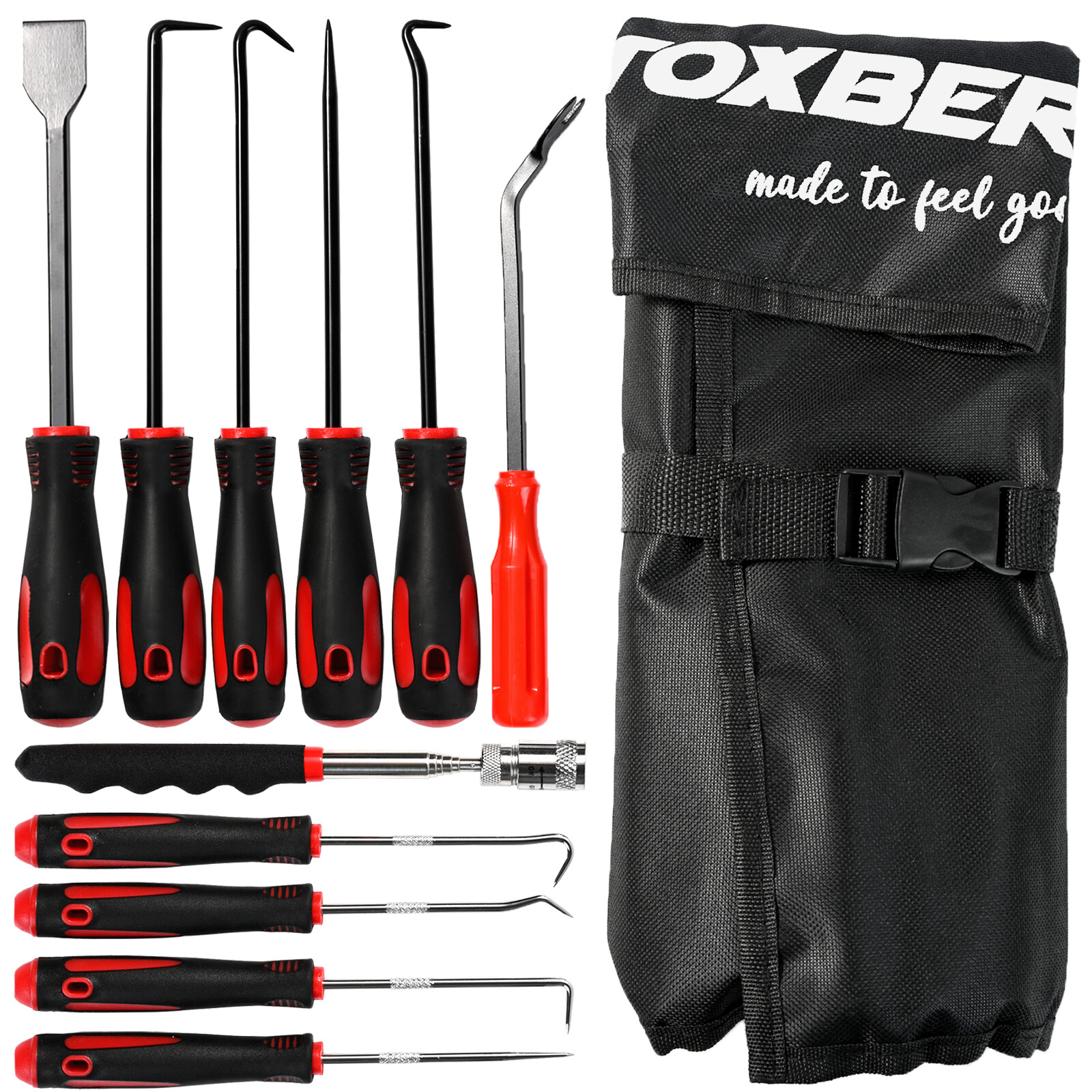 11pcs Hook And Pick Set Car Oring Oil Seal Remover Tool Mechanic Telescoping