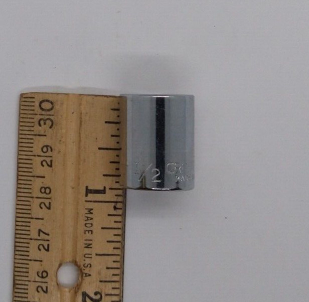 Vintage Craftsman 1/4″ Drive 1/2″ 6 Point Shallow Socket G 43499 USA NOS