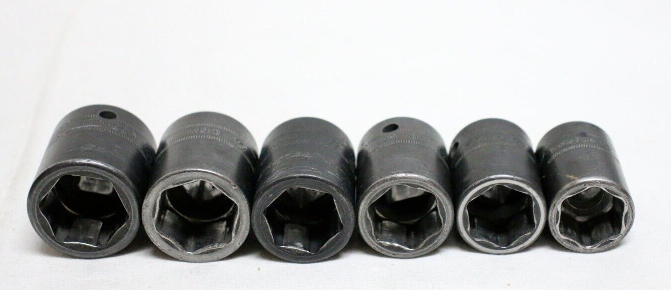 Snap-On IMM220 IMM210 IMM200 1/2 6PT metric shallow impact socket LOT OF 13