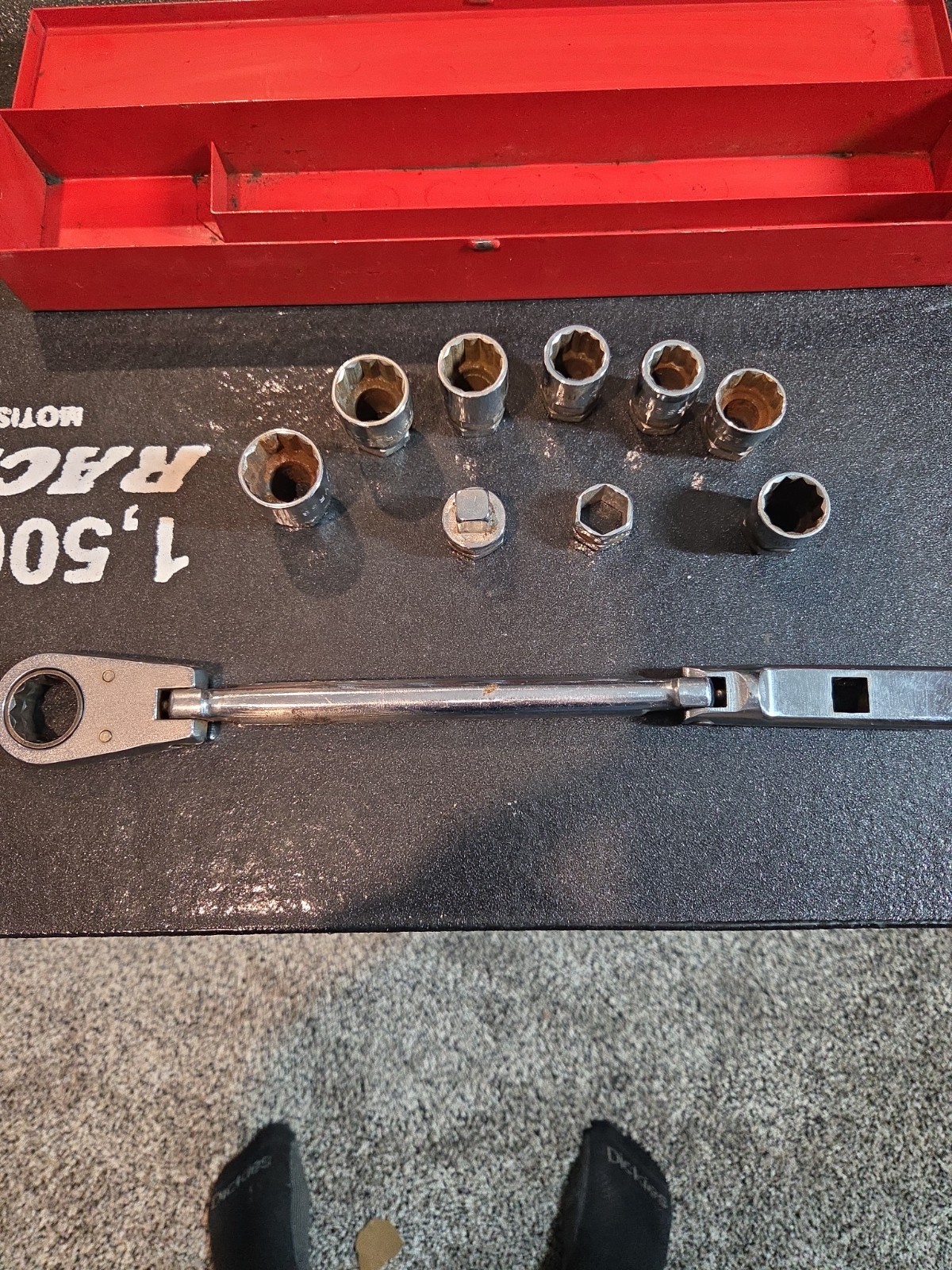 MAC Tools USA 10pc VRF Front End Alignment Ratchet Pass Through Thru Socket Set