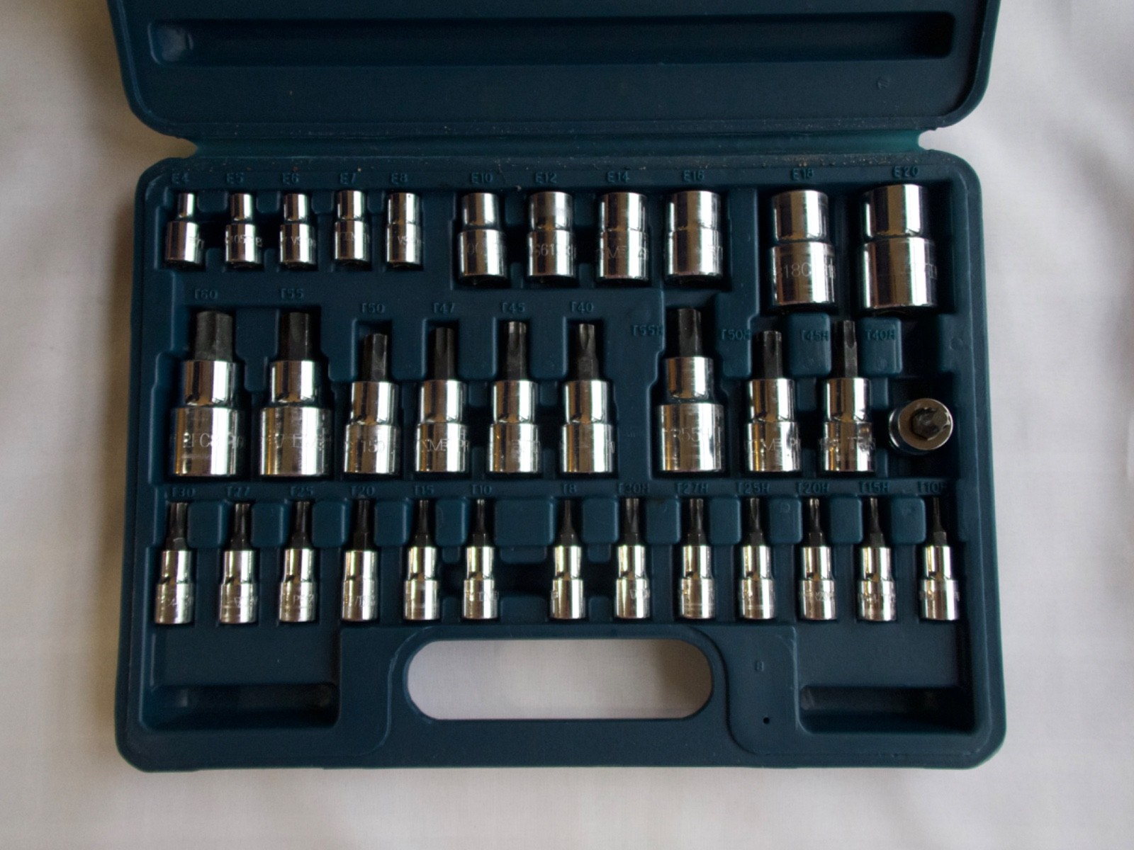 VIM Torx TMS34PF. 34pc Master Torx/ E-Torx/ Star Bit Socket set