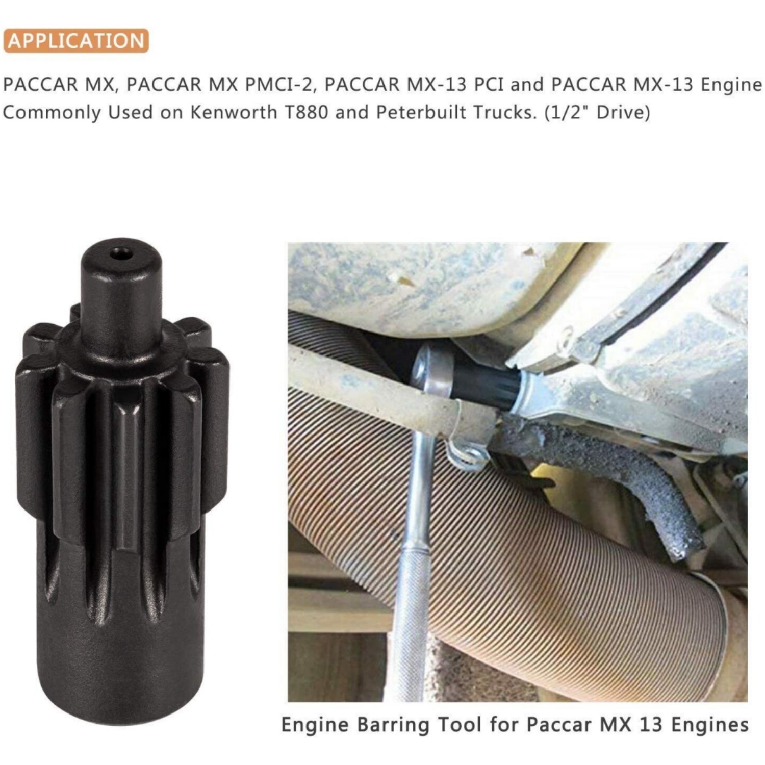 Engine Barring Tool MX 13 For Paccar Kenworth Truck and Peterbilt Truck T880