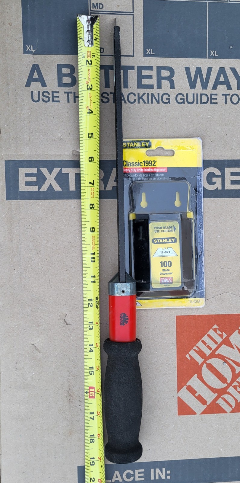 Mac Extra Long Utility Knife 18″ Stanley Blades 100 Pack USA