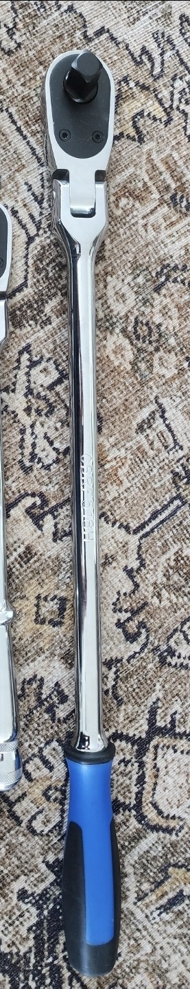 Cornwell bluePower CBRF518H 120 Point 1/2″ Drive Flex-Head Ratchet&Original Grip