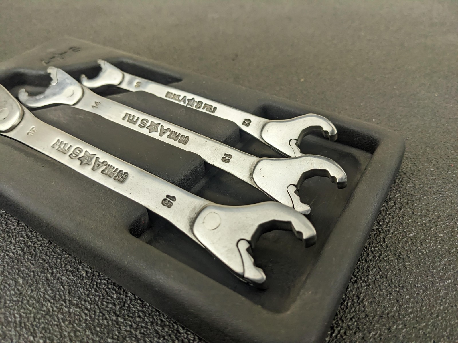 #bp443 Alden Metric Ratcheting Combination Wrench Set Sizes 15 17 14 13 12 10