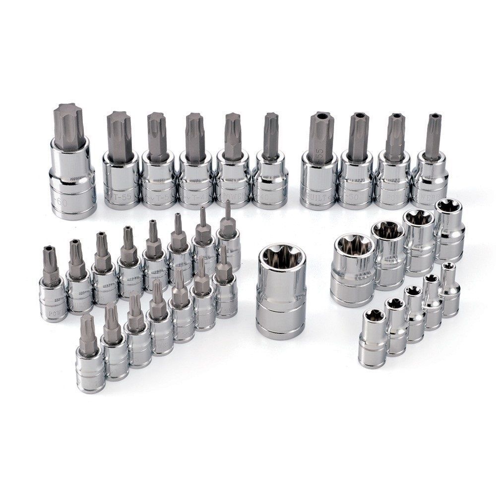 35 PC 1/4″ 3/8″ 1/2″ Torx Bit External Torx Master Socket Set With Case
