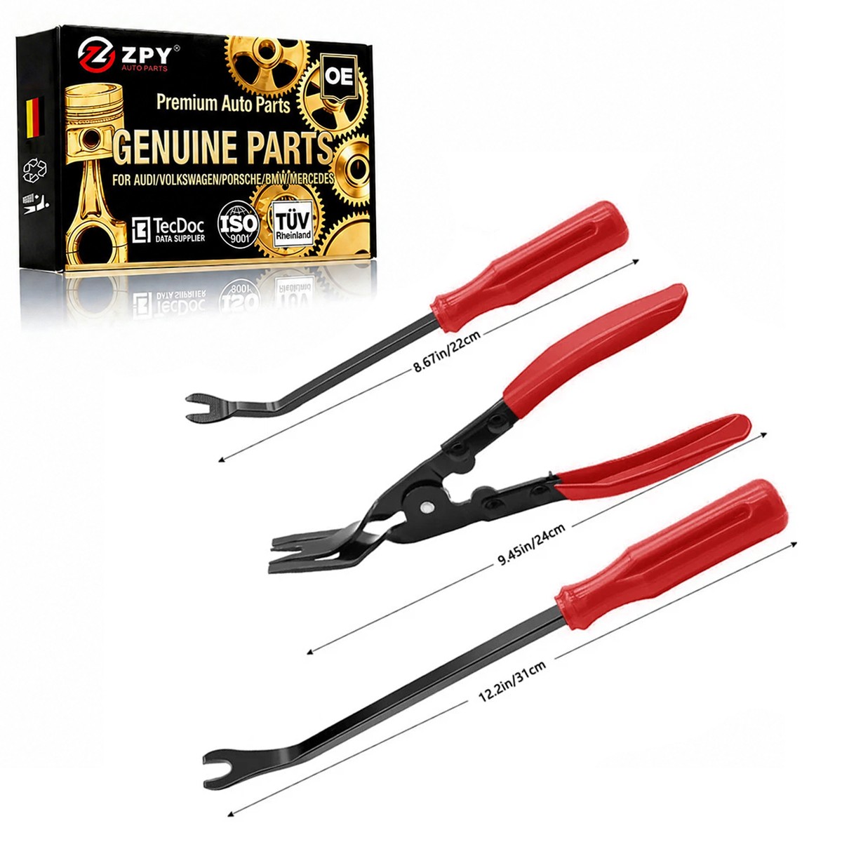 3PCS Auto Clip Pliers Set Fastener Remover Car Trim Rivet Removal Pry Tool