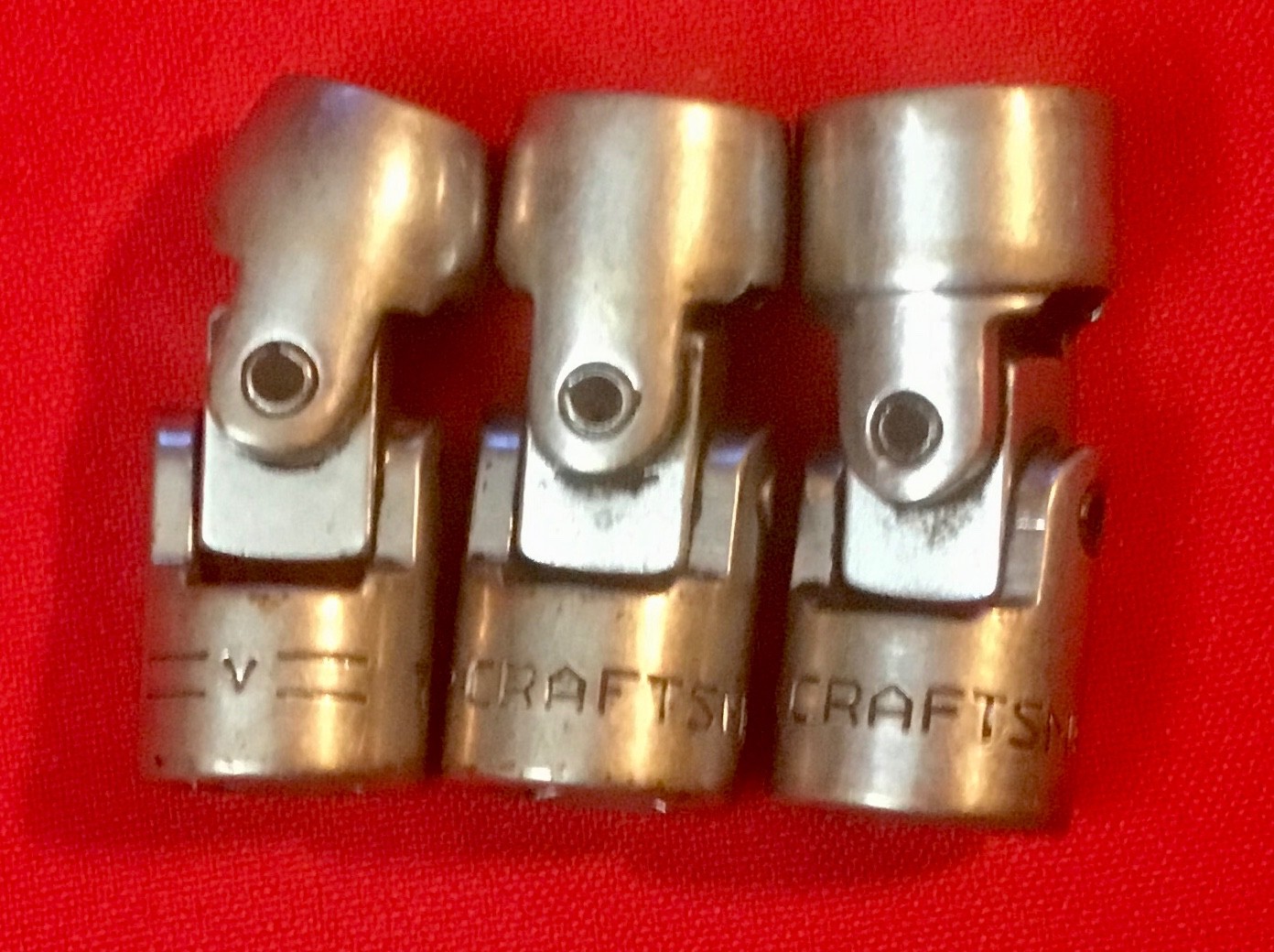 Craftsman =V= Series 3/8 Drive Swivel Flex Sockets SAE 7/16” 1/2” 9/16” 12pt USA