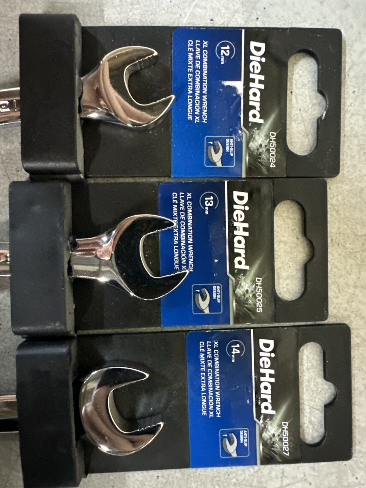 NEW DieHard XL Combination Wrench 3pc. 12mm DH50024 13mm DH50025 14mm DH50027