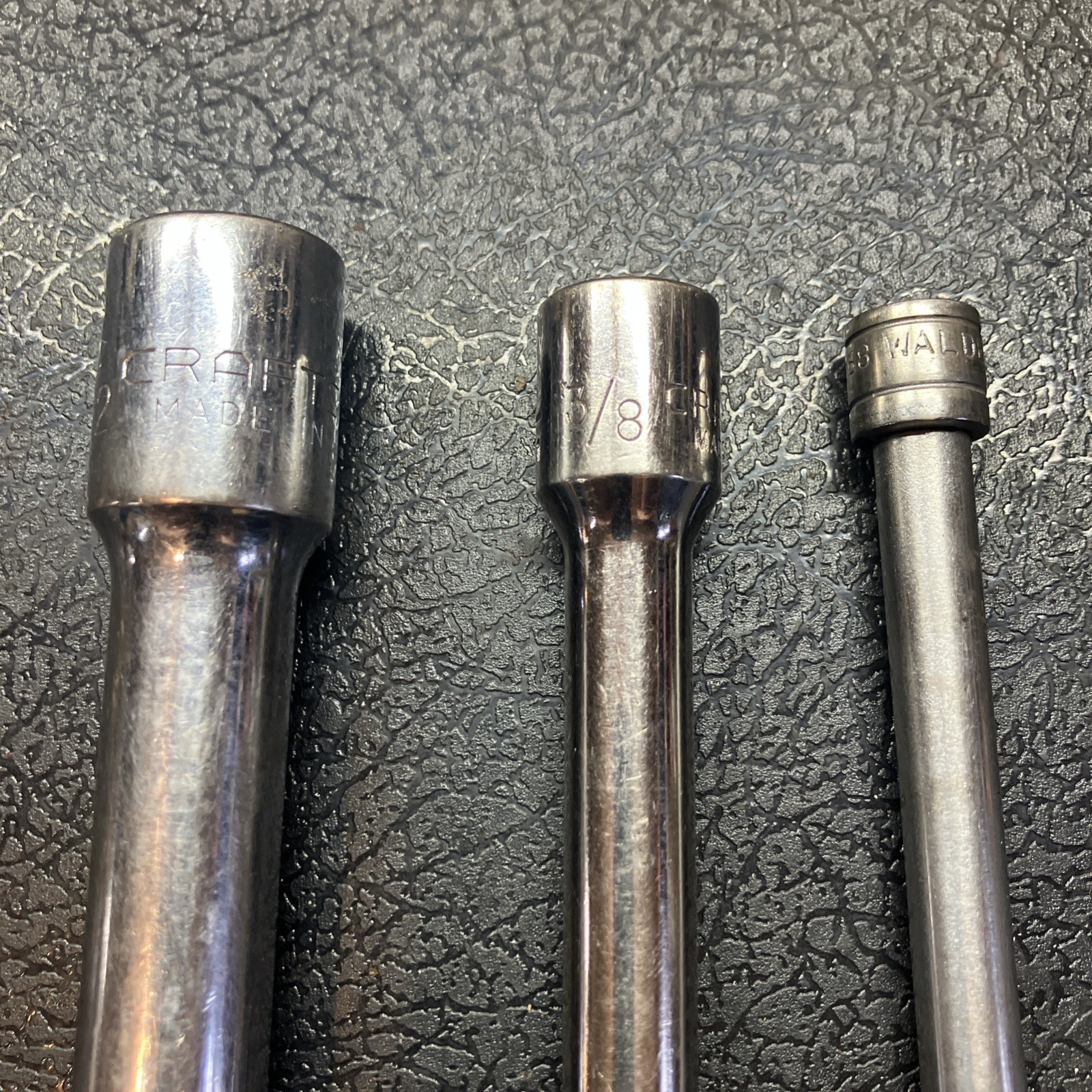 3- 6” Extensions 1/2”& 3/8” H Craftsman & 1/4”Walden Fair To Good Condition
