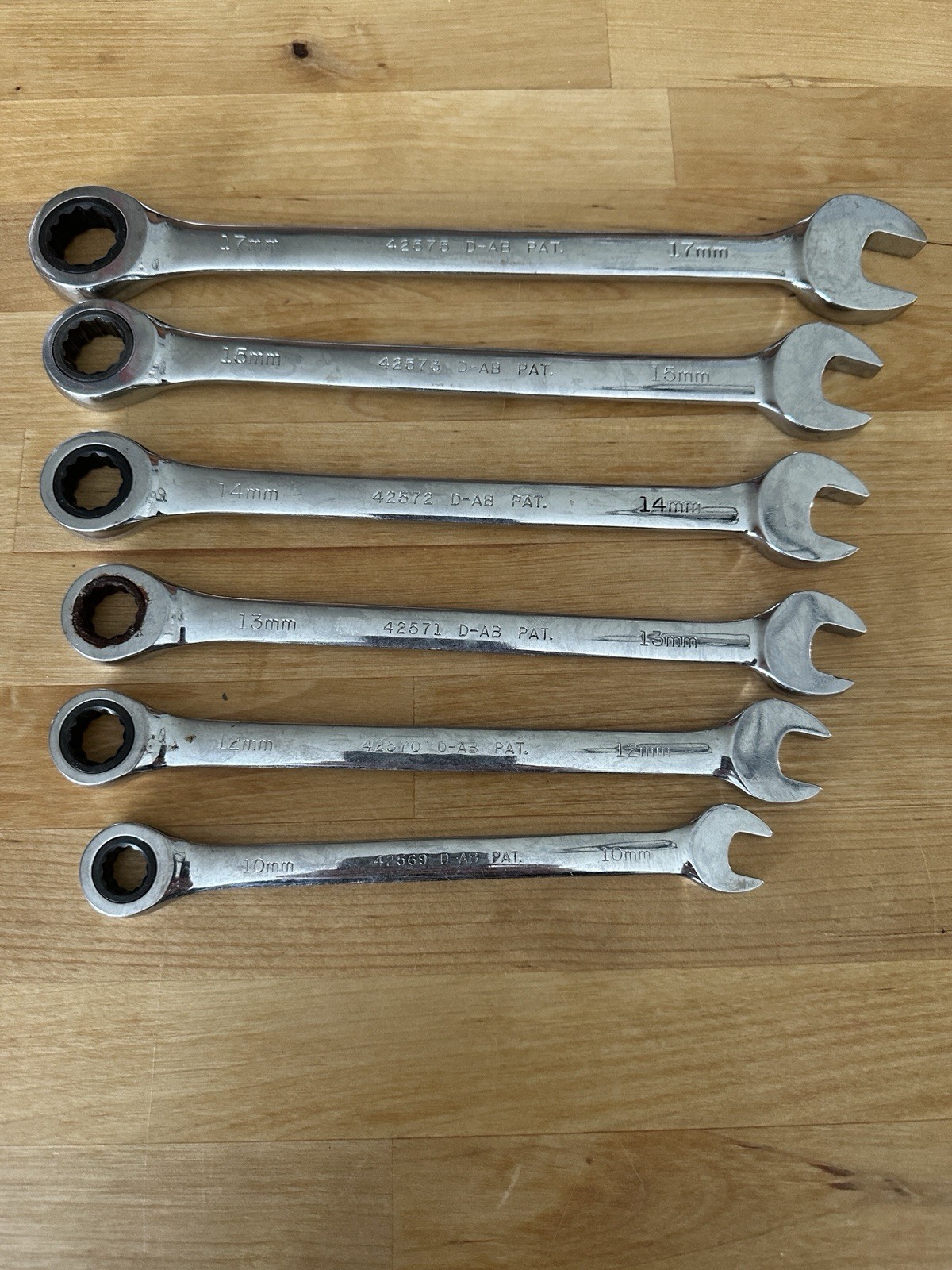 Craftsman Combination Wrench Set 10mm 12mm 13mm 14mm 15mm 17mm