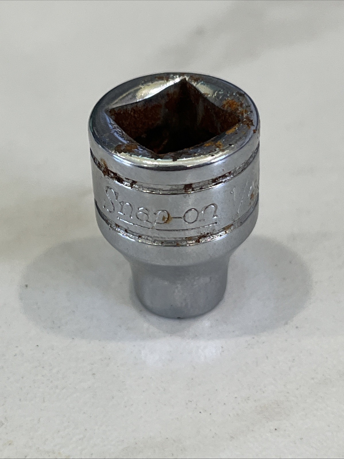 SNAP ON 1/4″ F081 3/8″ DRIVE 12 POINT SAE SHALLOW SOCKET F 081 UNDERLINE LOGO