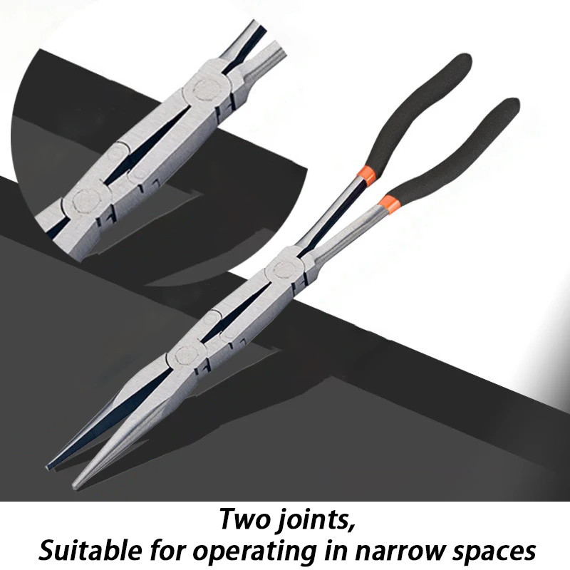 13 Inches Long Nose Pliers Professional Double Joint Flat Nose Pliers Tools