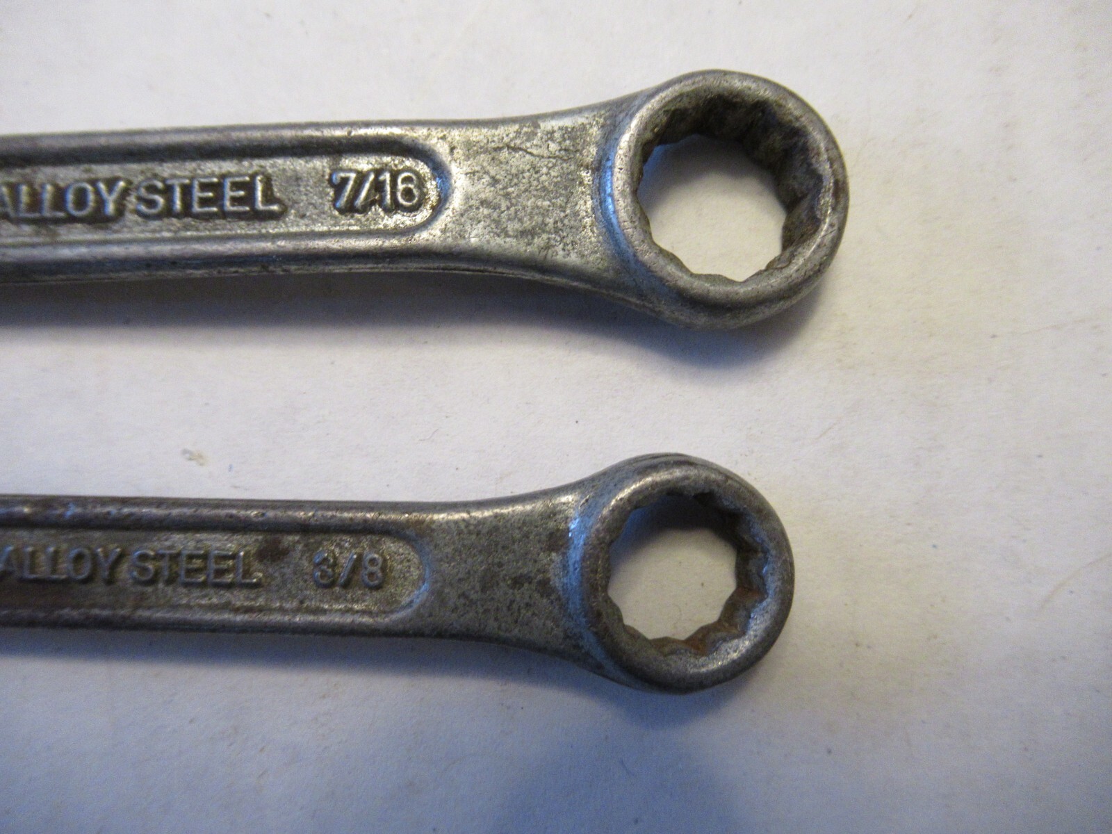 Pair of Globemaster Combination Wrenches 7/16 3/8