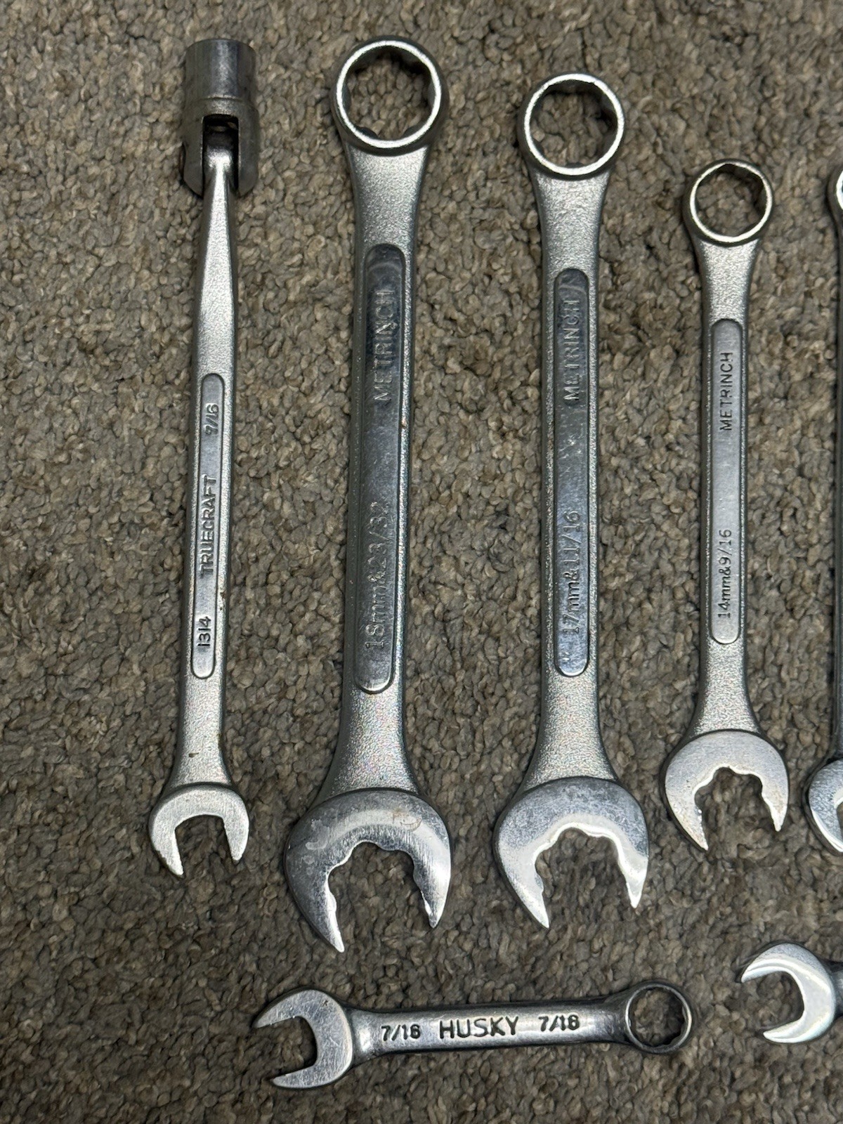 Mixed Wrench Lot Of 10pc Various Sizes & Types- Used Conditions!