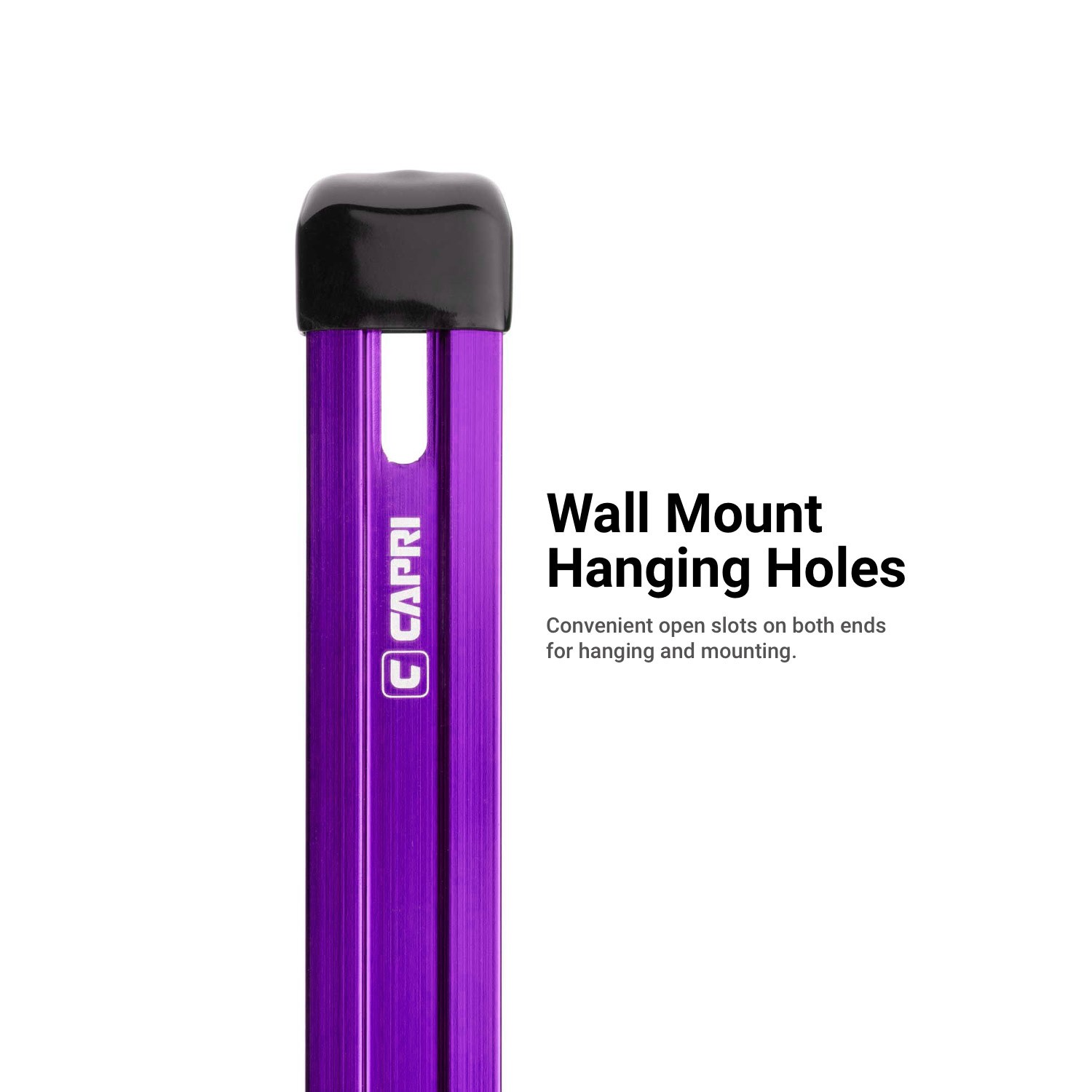 Capri Tools Aluminum Socket Rail with Socket Clips, 17″ Long, Purple