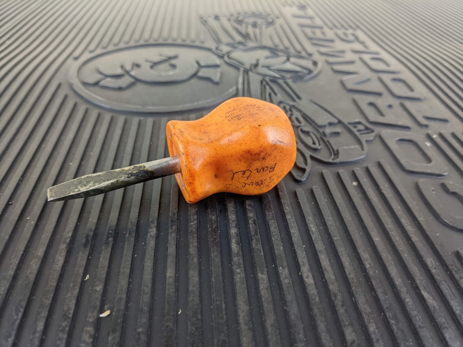 #as949 Snap On SDD1 Stubby Screwdriver Flat Tip-Orange Hard Handle